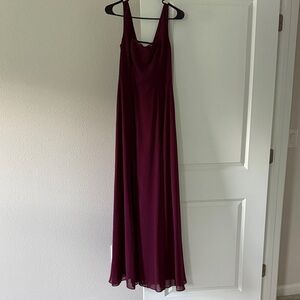 David’s Bridal Chiffon Wine Burgundy Evening Gown